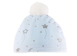 babymuts blauw met sterren