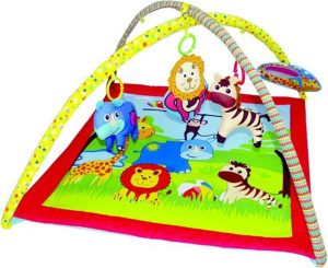 Speelkleed met dierentuinfiguren van Biba Toys