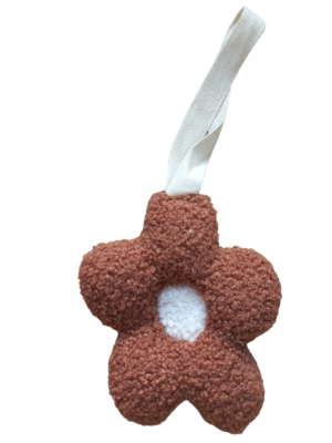 Speenkoord bloem teddy caramel
