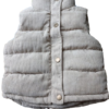 Bodywarmer ecru ribstof voorpand