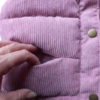 Bodywarmer oud roze ribstof zakjes
