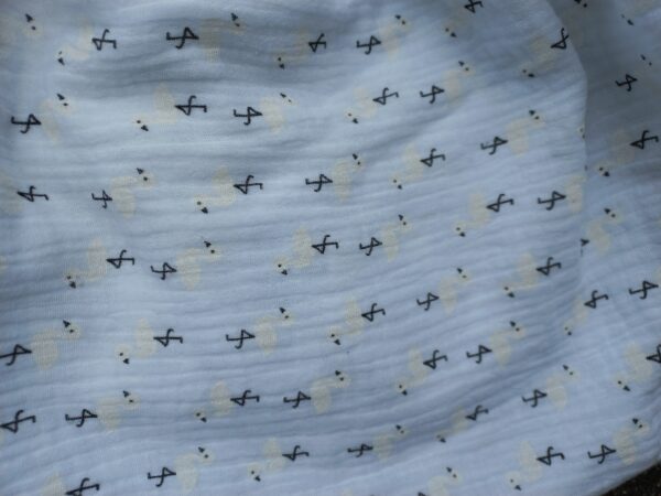 stof hydrofiel met ooievaar wit