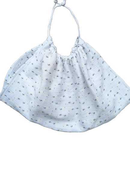 Weegdoek wit hydrofiel met ooievaar