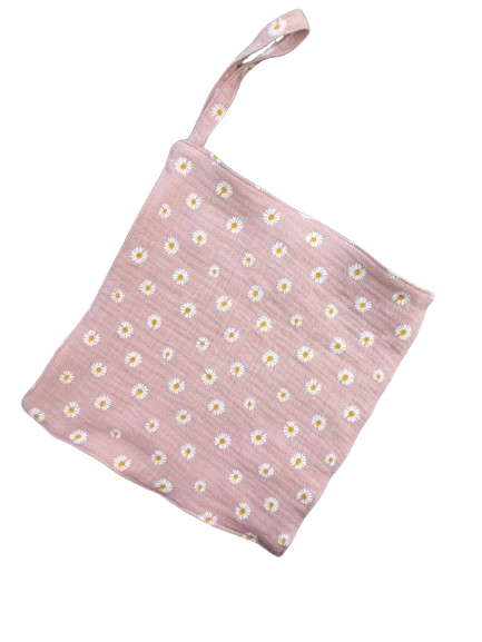 Speendoekje oud roze met witte bloemetjes