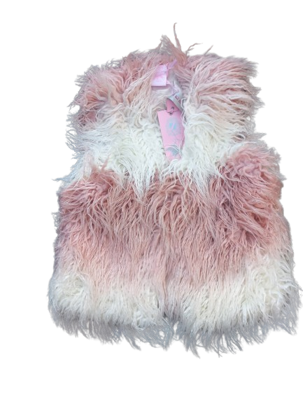 bodywarmer harig oud roze wit