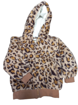 Imitatie bontjasje met panterprint