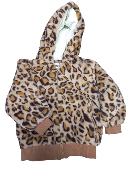 Imitatie bontjasje met panterprint