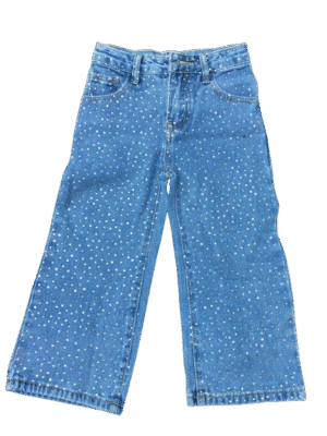Jeans met glitter voorkant