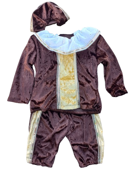 Pietenpak maat 80 bruin met goud