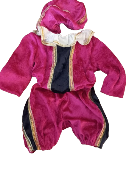 Pietenpakje maat 62 roze donkerblauw