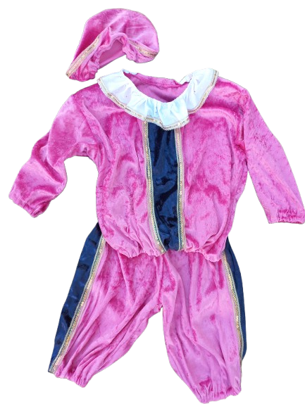 Pietenpakje maat 104 Roze donkerblauw