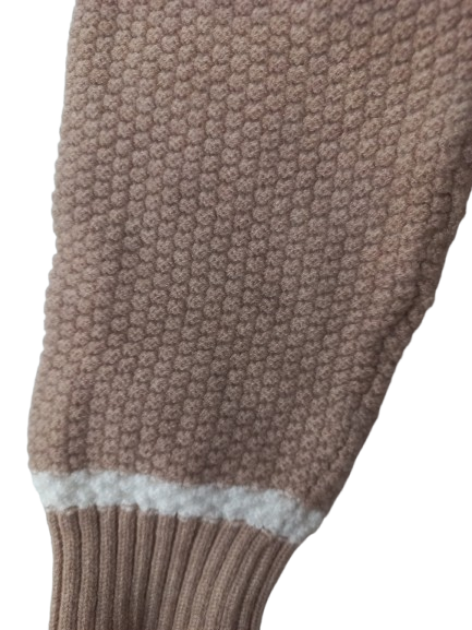 Gebreide set beige wit