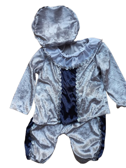 Pietenpakje grijs donkerblauw met zilver