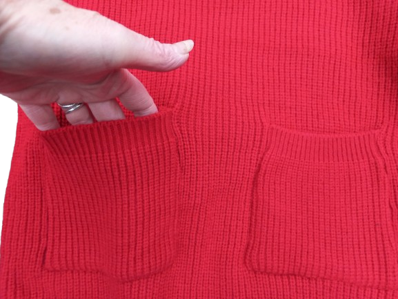 Gebreide jurk zakken