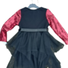 Rode glitterjurk met zwarte tule rok