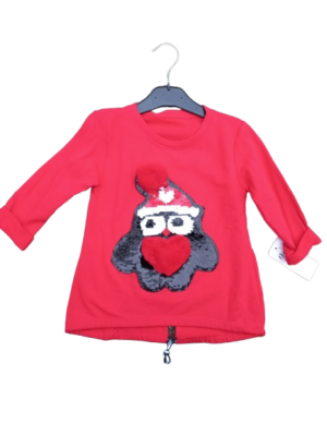 Rode pinquin sweater