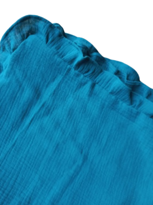 Hydrofieldoek petrolgroen met ruches 1