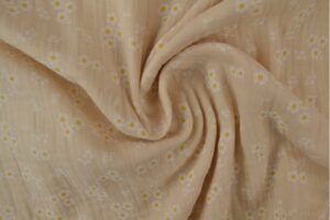 champagne hydrofiel met witte bloemetjes