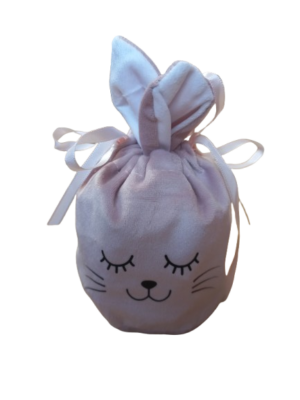 Paaszakje flannel roze met oortjes