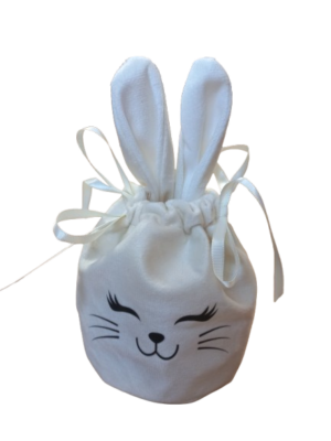 Paaszakje flannel creme met oortjes