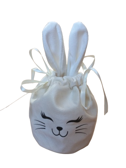 Paaszakje flannel creme met oortjes