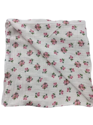 Hydrofieldoek champagne met roze roosjes