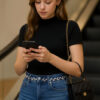 Jeans met strass op taille