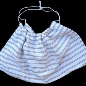 Weegdoek gestreept hydrofiel wit taupe