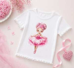 Tshirt roze ballerina Tshirt roze ballerina