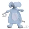 Soft Touch knuffeldoekje olifant met bijtring blauw