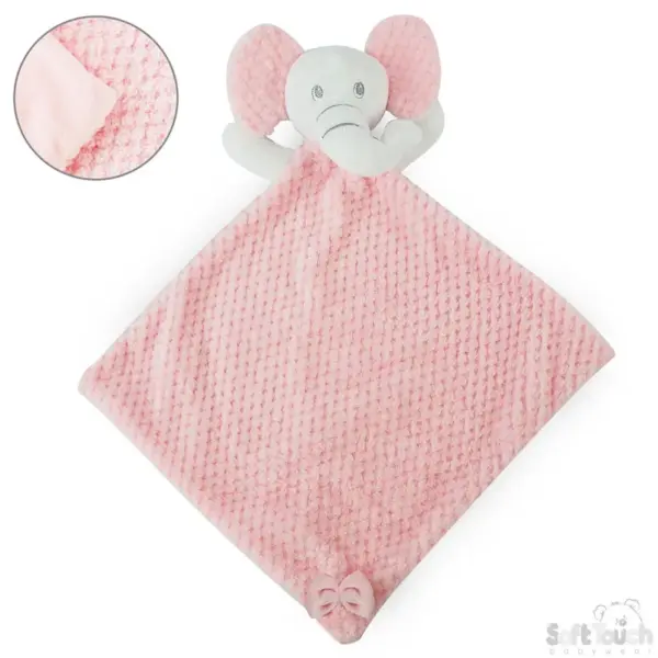 Soft Touch knuffeldoekje olifant roze met knisperoren Soft Touch knuffeldoekje olifant roze met knisperoren