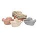 Badbootjes pastelkleurig 6 stuks
