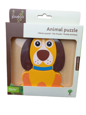 Joueco houten dierenpuzzel hond