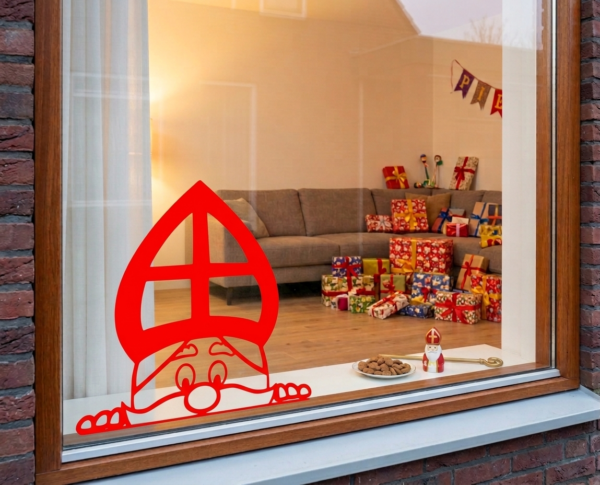 Gluur Sint raamsticker